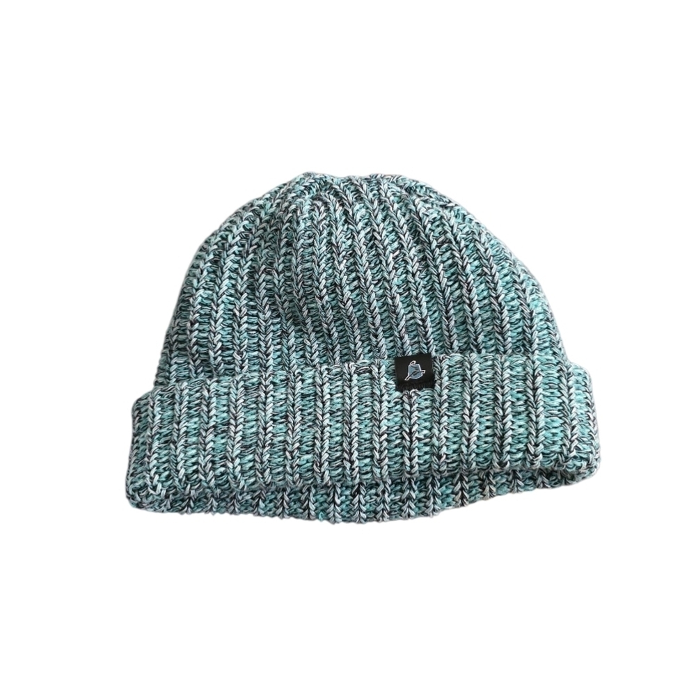 Love Your Melon Teal and Black Knit Beanie Collab With Caribou Hat - Picture 4 of 5